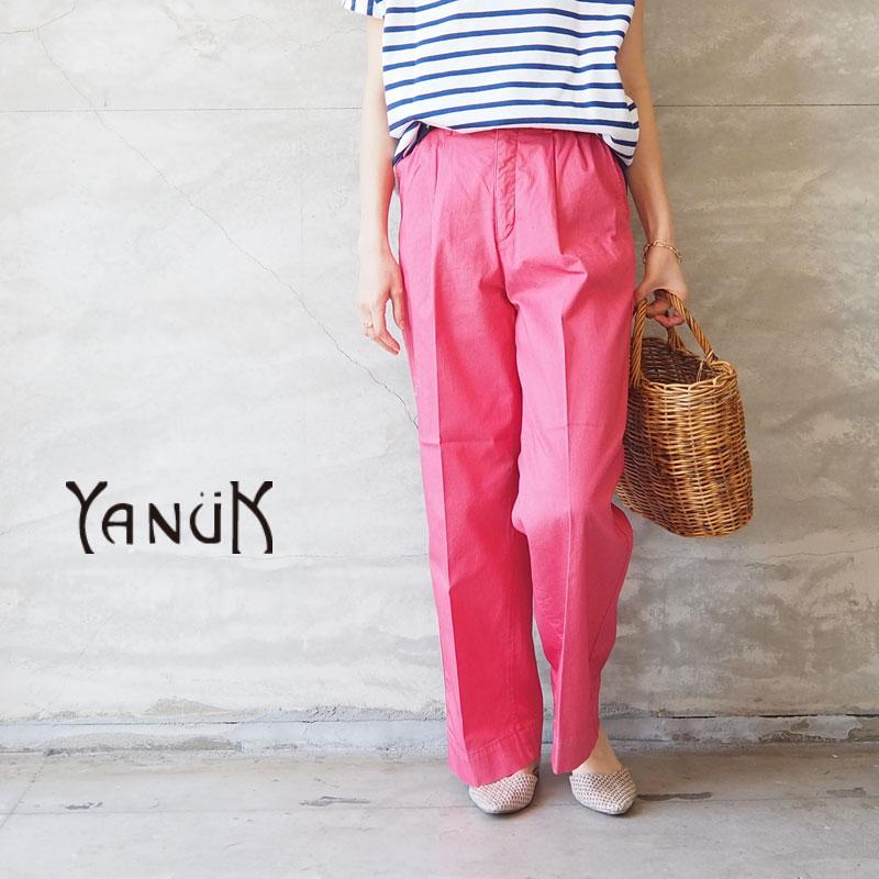 YANUK ヤヌーク パンツ レディース タック ワイド トラウザーズ YANUK ヤヌーク パンツ レディース タック ワイド トラウザーズ