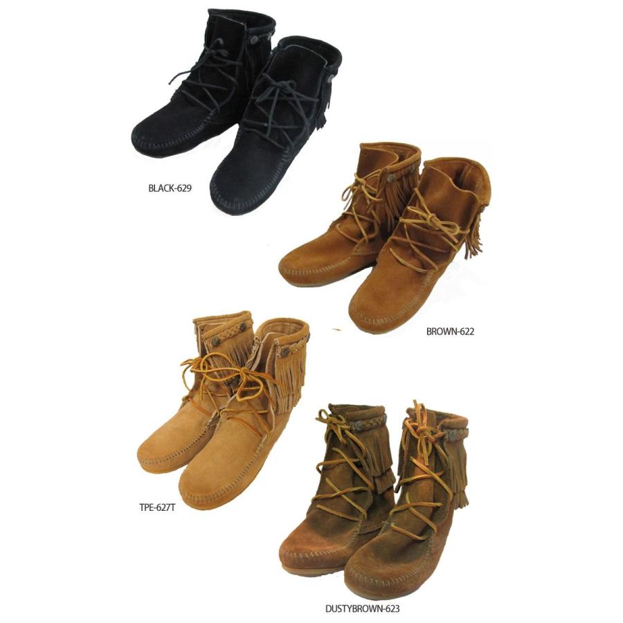 『 正規品 』MINNETONKA/ミネトンカDouble fringe front lace bootsダブルフリンジフロントレースブーツ2colors(2色展開)(622-629-627T-623)｜headfoot｜04