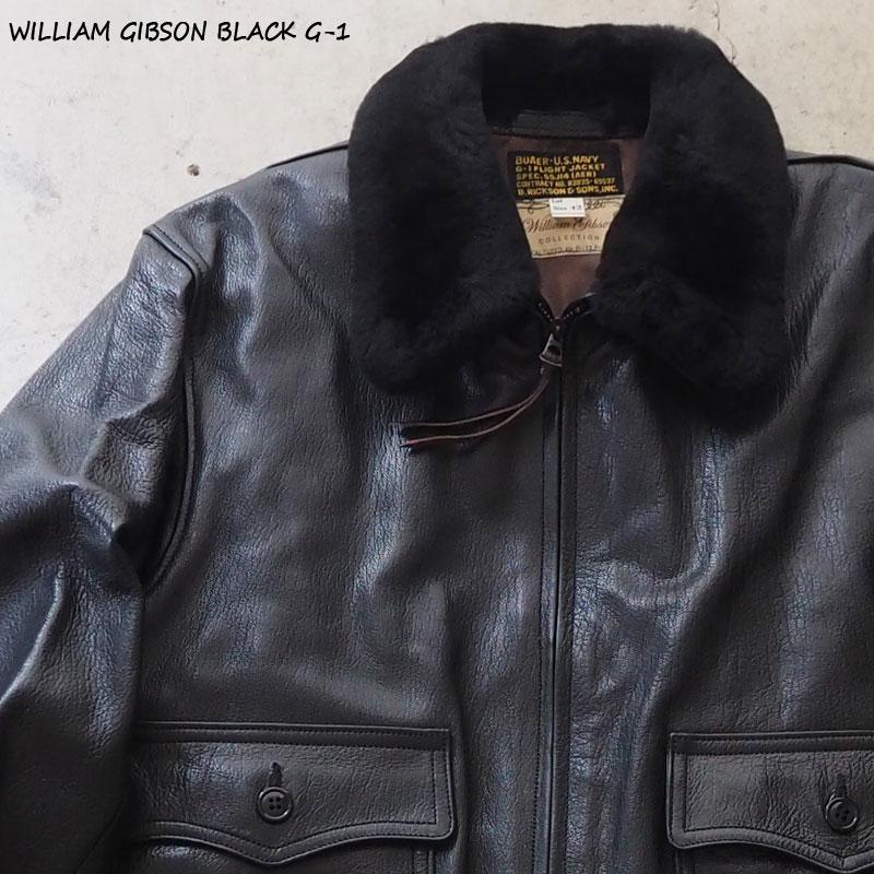 バズリクソンズ レザー ジャケット BUZZ RICKSONS WILLIAM GIBSON BLACK G-1 BR80597 本革 ブラック ウィリアムギブソン ゴートスキン