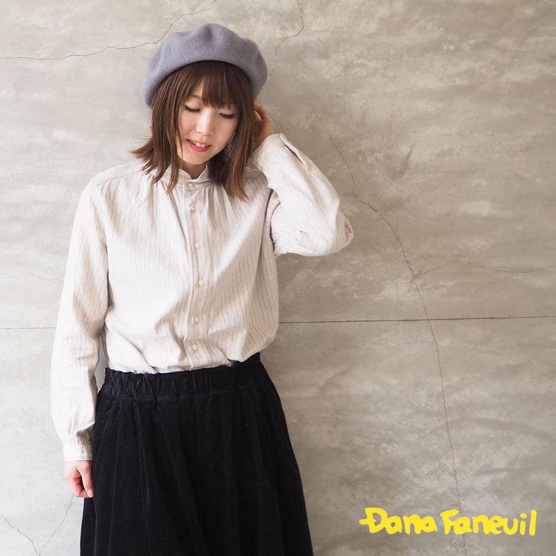 年末のプロモーション特価 ストライプ 長袖シャツ 長袖 D Faneuil Dana カラーシャツ ワンピース レディース ブラウス シャツ ダナファヌル 程よい厚みでふっくらとした柔らかい肌触りのストライプ柄シャツ 柄 羽織 総柄 Motivatedmom Org