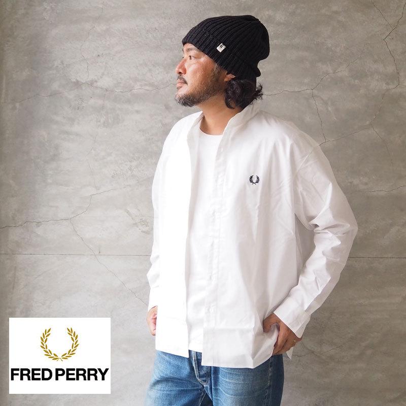 フレッドペリー ビッグ シャツ メンズ FRED PERRY 長袖 Grandad 