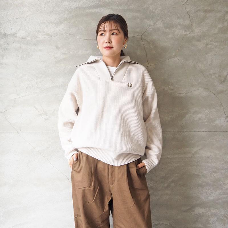 FRED PERRY フレッドペリー ハーフジップ ニット レディース FRED PERRY フレッドペリー ハーフジップ ニット レディース