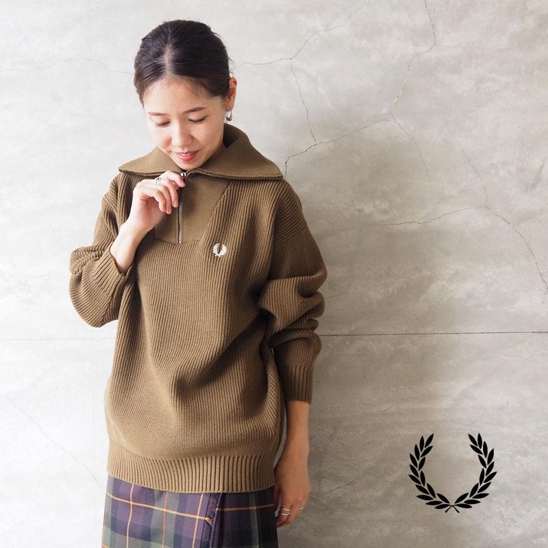 FRED PERRY フレッドペリー ハーフジップ ニット レディース FRED PERRY フレッドペリー ハーフジップ ニット レディース