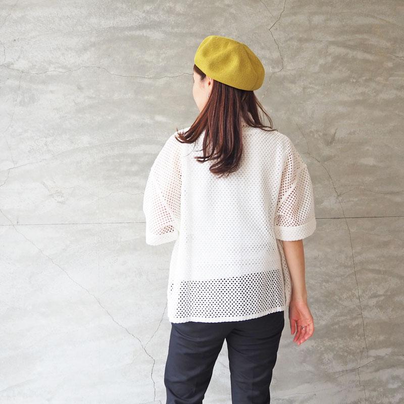 フレッドペリー シャツ レディース 半袖 FRED PERRY Open-Knit Shirt 