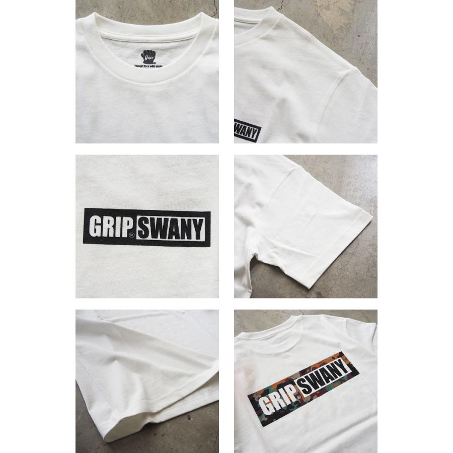 グリップスワニー Tシャツ 半袖 RIP SWANY メンズ BOX LOGO TEE GSC-71 ボックスロゴ プリント カモフラ カモ柄 迷彩 キャンプ アウトドア｜headfoot｜06