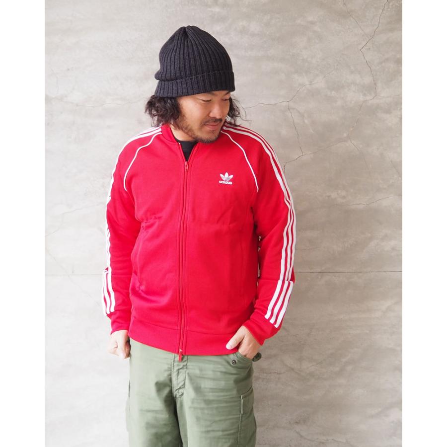 完成品配送 アディダス ジャージ サテン地 赤 ジャージ