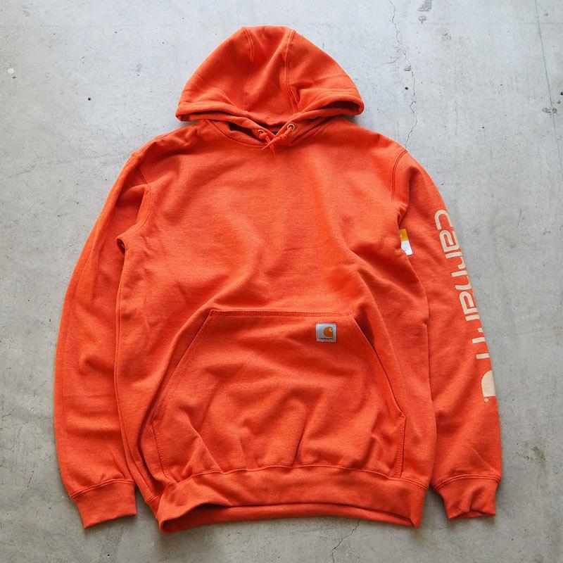 カーハート プルオーバー パーカー carhartt SLEEVE LOGO HOODED SWEATSHIRT K288 メンズ 袖ロゴ 長袖 スウェット 裏起毛 スエット トレーナー｜headfoot｜10