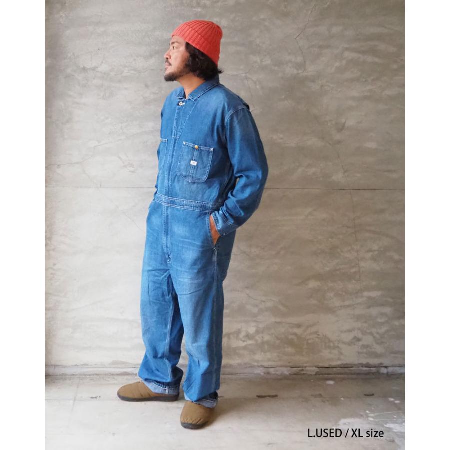 Lee リー オーバーオール DUNGAREES UNION-ALLS LM7213 メンズ レディース オールインワン つなぎ サロペット デニム ウォッシュ ヒッコリー｜headfoot｜02