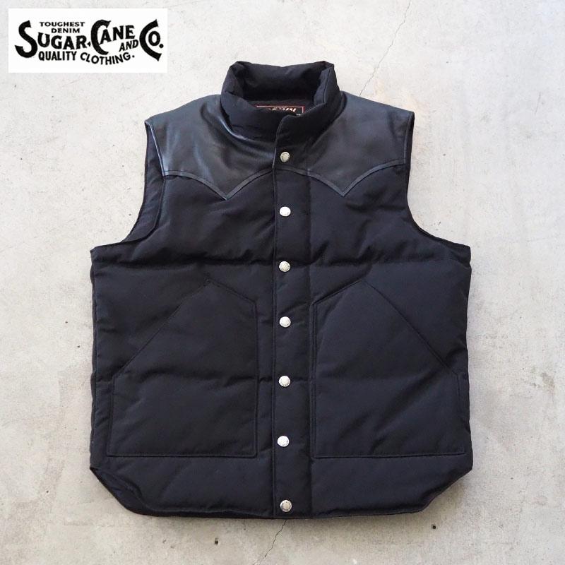 SUGAR CANE シュガーケーン ダウンベスト LEATHER YOKE T/C DOWN SUGAR CANE シュガーケーン ダウンベスト LEATHER YOKE T/C DOWN