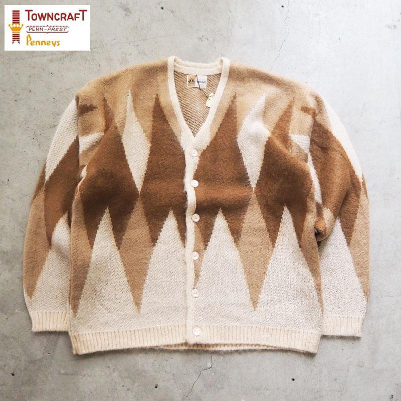 TOWNCRAFT タウンクラフト カーディガン SHAGGY JACQUARD TOWNCRAFT タウンクラフト カーディガン SHAGGY JACQUARD