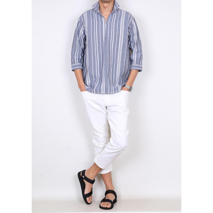 デニム メンズ ジーパン ダブルニー ヴィンテージ加工 ストレッチ クロップドパンツ ジーンズ スリム |  | 19