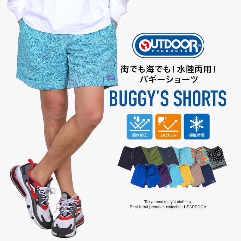 ハーフパンツ メンズ OUTDOOR 撥水加工 水陸両用 接触冷感 UVカット バギーシルエット ショートパンツ イージーパンツ アウトドアプロダクツ 水着 海パン :bot541:HEADROOM 通販 水着 海パン 短パン XL コミック柄 派手 アメリカン 速乾