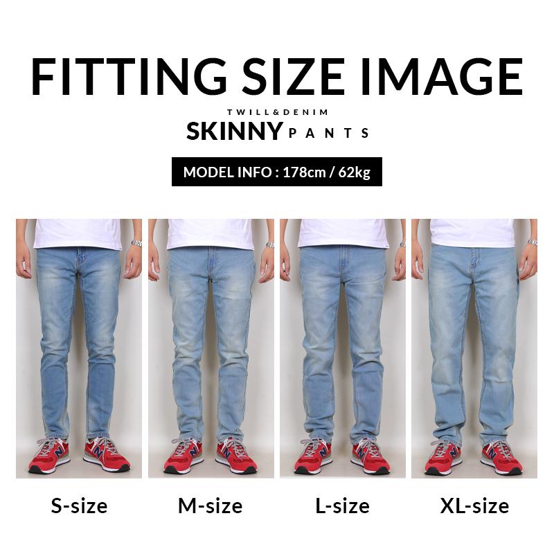 デニム ジーパン メンズ 製品洗い 伸縮 ストレッチ 365ツイル スキニーパンツ ストレート スリム 裾上げ済 |  | 36