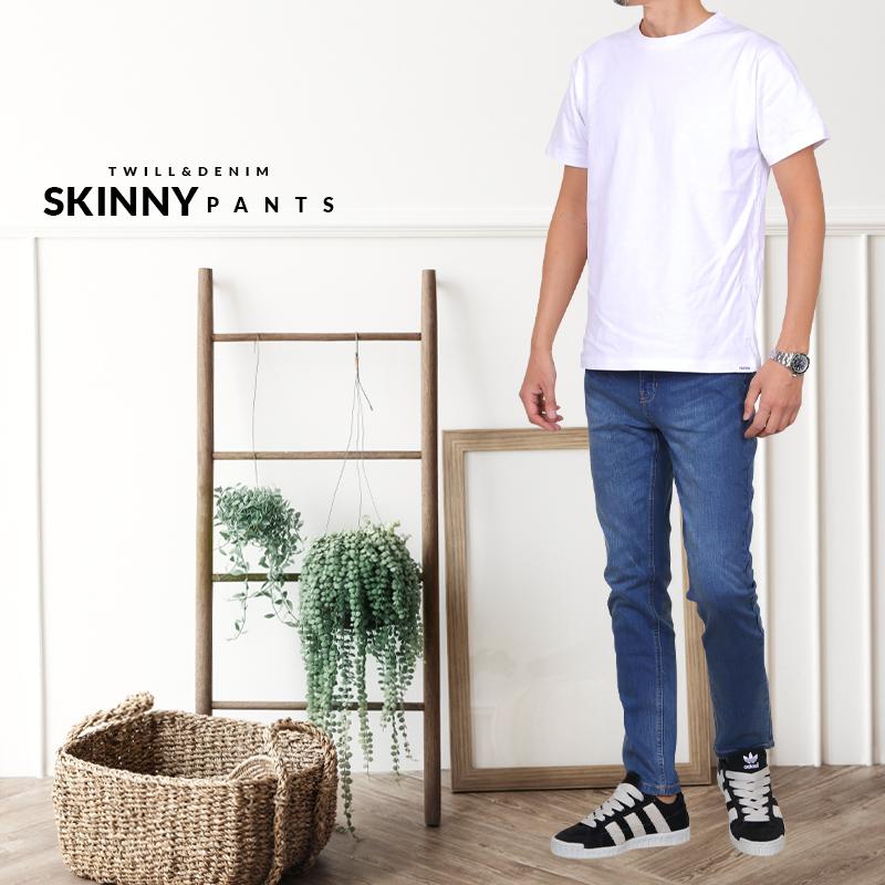 デニム ジーパン メンズ 製品洗い 伸縮 ストレッチ 365ツイル スキニーパンツ ストレート スリム 裾上げ済 |  | 28