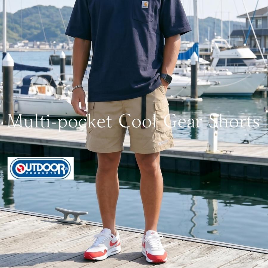 ハーフパンツ メンズ 接触冷感 ショートパンツ カーゴパンツ OUTDOOR PRODUCTS 水陸両用 UVカット 速乾 軽量 涼しい 短パン ベルト付き アウトドア 夏 | OUTDOOR PRODUCTS | 16