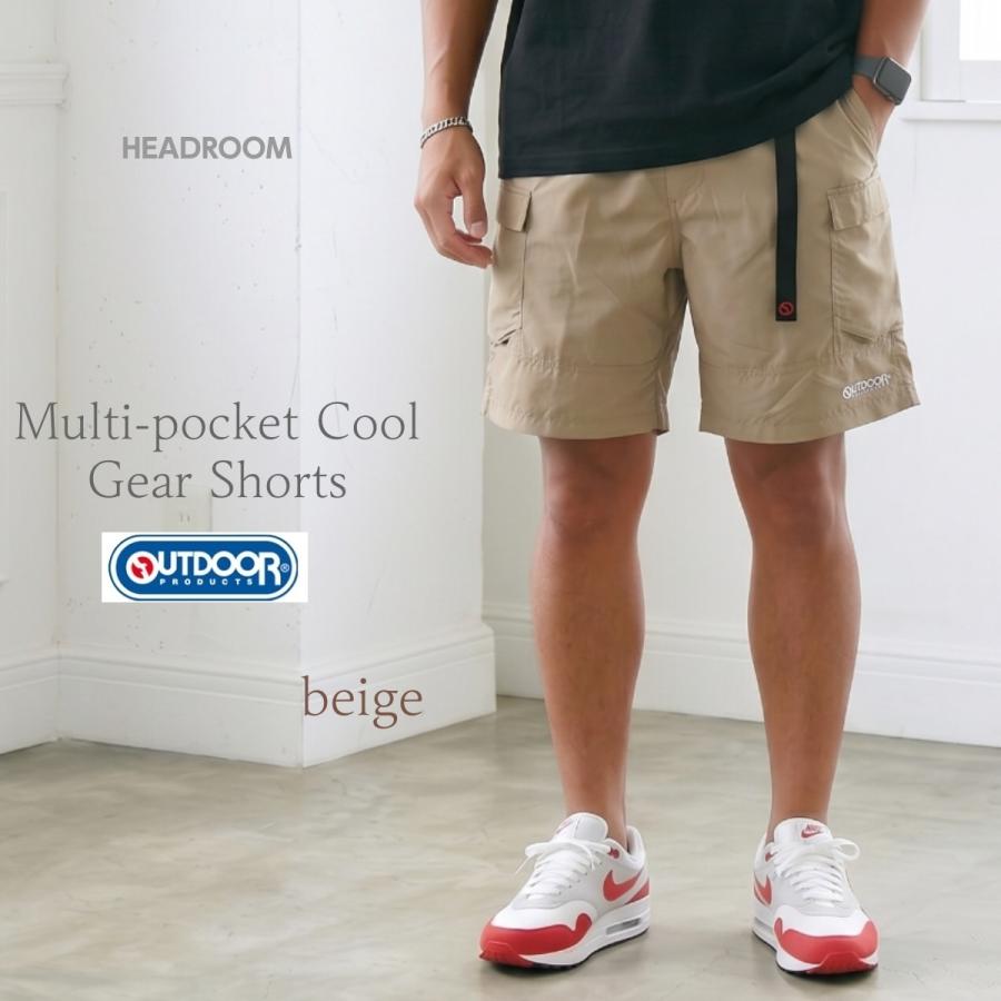 ハーフパンツ メンズ 接触冷感 ショートパンツ カーゴパンツ OUTDOOR PRODUCTS 水陸両用 UVカット 速乾 軽量 涼しい 短パン ベルト付き アウトドア 夏 | OUTDOOR PRODUCTS | 04