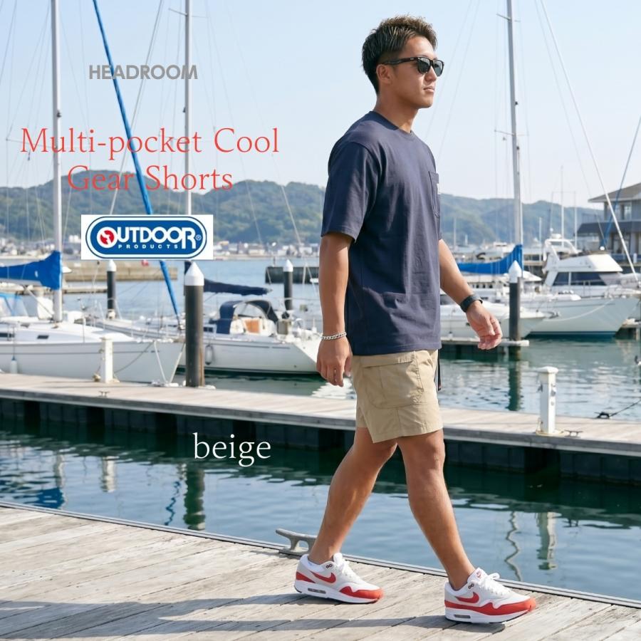 ハーフパンツ メンズ 接触冷感 ショートパンツ カーゴパンツ OUTDOOR PRODUCTS 水陸両用 UVカット 速乾 軽量 涼しい 短パン ベルト付き アウトドア 夏 | OUTDOOR PRODUCTS | 05