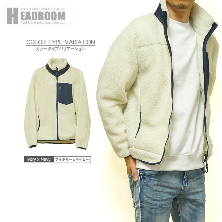 ジャケット メンズ シープボア スタンドフルZIP フリース モコモコ