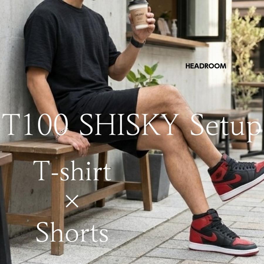 セットアップ メンズ 夏 上下セット 半袖Tシャツ ショートパンツ T100 SHISKY 速乾 ポリエステル ビッグシルエット 膝上 短パン 無地 通気性 ルームウェア |  | 12