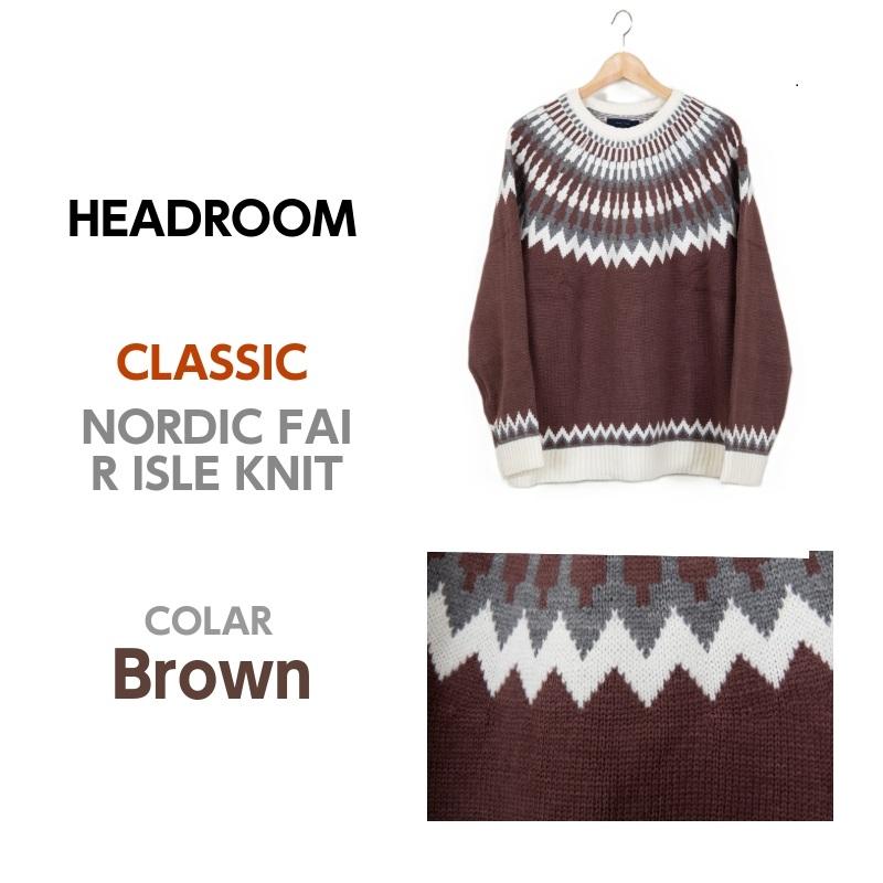 送料無料 ニット メンズ セーター フェアアイル柄 求心柄 ノルディック