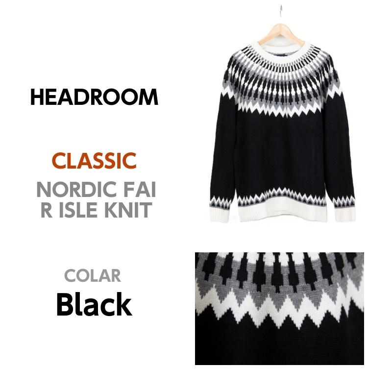送料無料 ニット メンズ セーター フェアアイル柄 求心柄 ノルディック