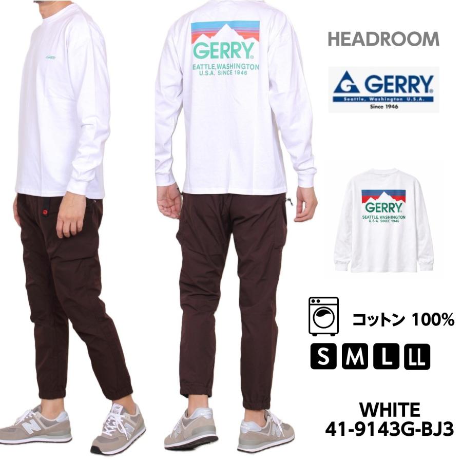 GERRY（ジェリー） ロンT メンズ 長袖Tシャツ 綿100％ バックプリント 