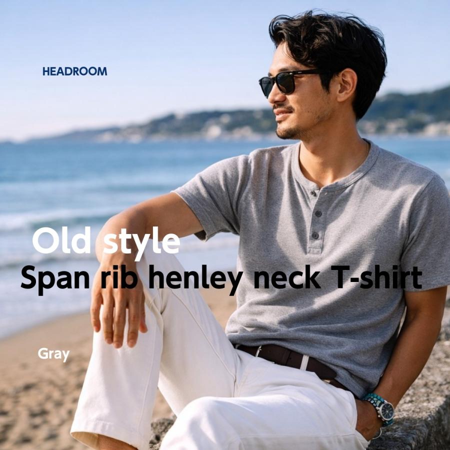 GERRY（ジェリー） Tシャツ メンズ ヘンリーネック 半袖 リブ 260g