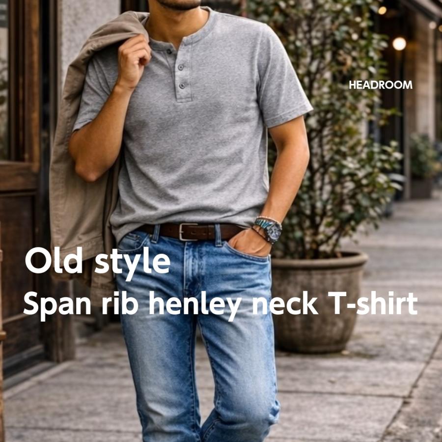 GERRY（ジェリー） Tシャツ メンズ ヘンリーネック 半袖 リブ 260g