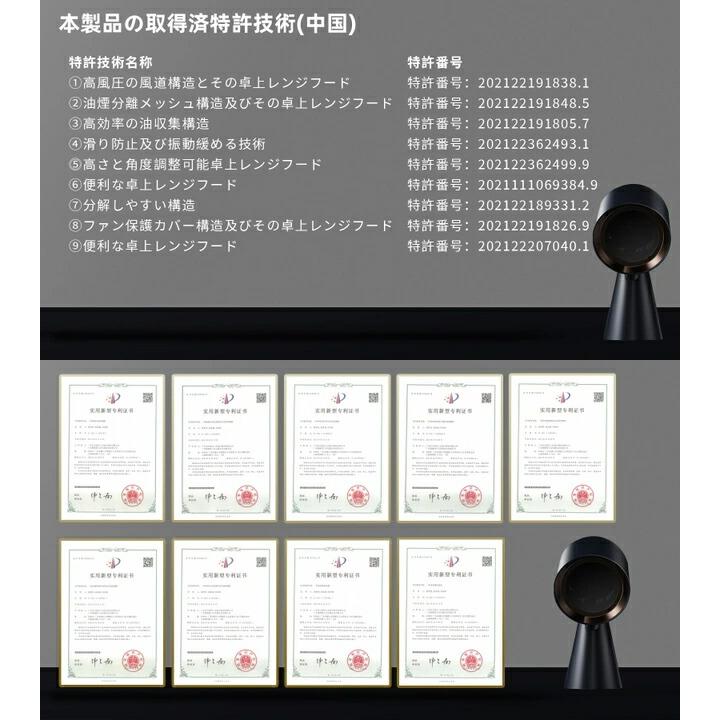 BOLANI 卓上レンジフード ブラック ホワイト 焼肉 餃子 たこ焼き