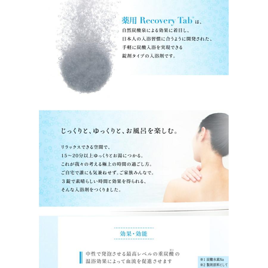 入浴剤 医薬部外品 薬用 リカバリータブ 100錠入 Recovery Tab 冷え性