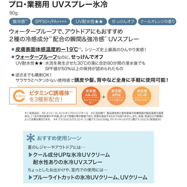 新商品、ヤーマン、プロ業務用UVクリーム氷冷16本 、UVスプレー氷例2本セット プロ・業務用UVクリーム超氷冷*²』『プロ・業務用UVスプレー超氷冷*²