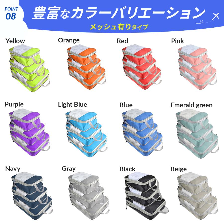 圧縮バッグ ファスナー コンパクト トラベル ポーチ 収納ポーチ 3個セット 圧縮袋 旅行 荷物 トラベル 旅行用ポーチ おしゃれ |  | 10