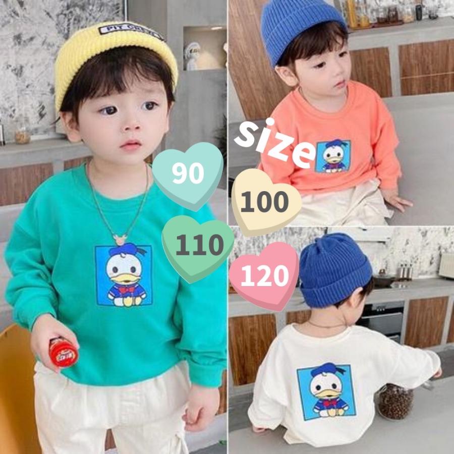 送料無料 子供服 キャラクター プリント トレーナー 90 100 110 1 トップス ベビー服 キッズ服 男の子 女の子 かわいい 赤ちゃん 秋冬 ドナルド Baby Health Beautyshop Sola 通販 Yahoo ショッピング