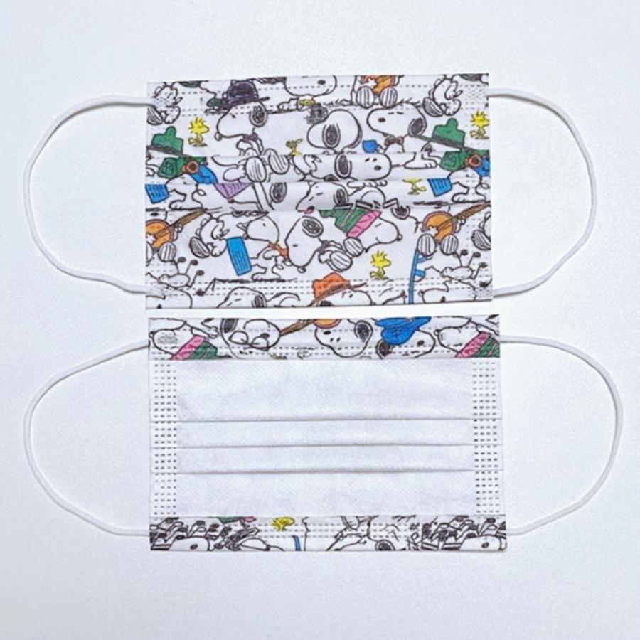 大人気 スヌーピー 不織布マスク 50枚セット 3層構造 使い捨て 柄