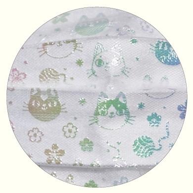 アニマル柄チュールレースハンドメイドマスク オメガプリーツ チュール アニマル柄レースマスク 7枚 使い捨て不織布