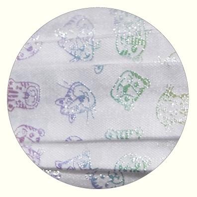 オメガプリーツ チュール アニマル柄レースマスク 7枚 使い捨て不織布