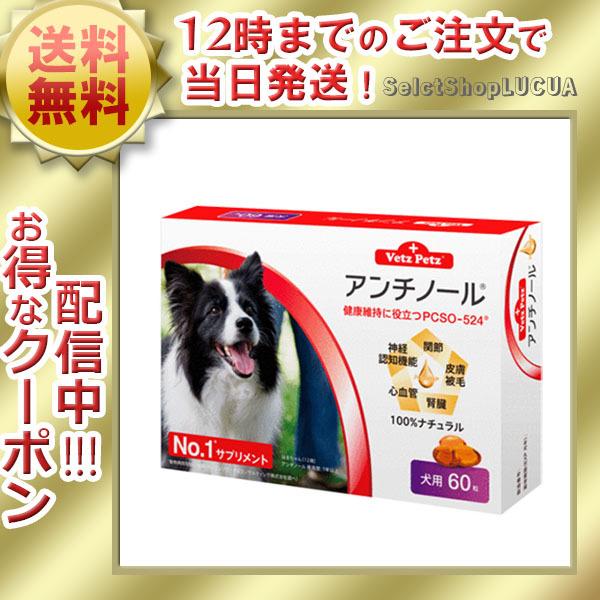 日本 アンチノール 犬用 サプリメント 送料無料 60粒