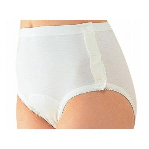 下着(下半身) インナー ワンタッチ肌着　婦人用ショーツ　両横下開き / No.57　L　オフホワイト 高齢者・介護・神戸生絲 | 