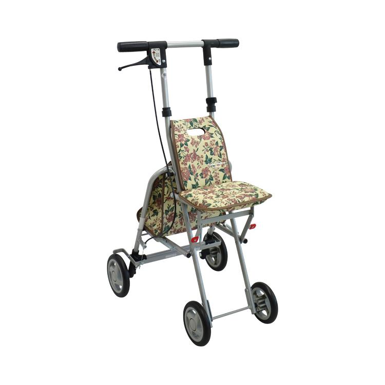 サニーウォーカーAS-III　介護　福祉　歩行補助　コンパクト コンパクトタイプ シルバーカー サニーウォーカーAS-III / 花柄