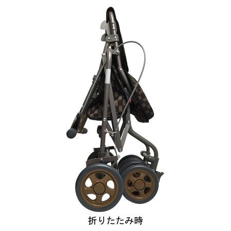 コンパクトタイプ シルバーカー サニーウォーカーAW-III / Bブラウン