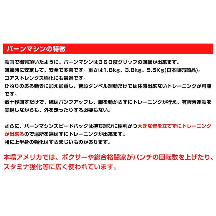 バーンマシンスピードバッグ5.5kg 只今ウォックス500ｍｌ1本贈呈中。_2