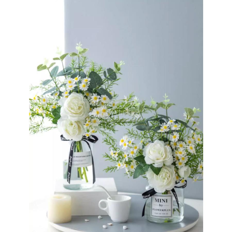 造花 インテリア おしゃれ デコレーション 飾り プレゼント 贈り物 結婚式 記念日 父の日 母の日 クリスマス 誕生日 花瓶付 喫茶店 飾りフラワー 造花 Jwijdf013 Health Sky 通販 Yahoo ショッピング