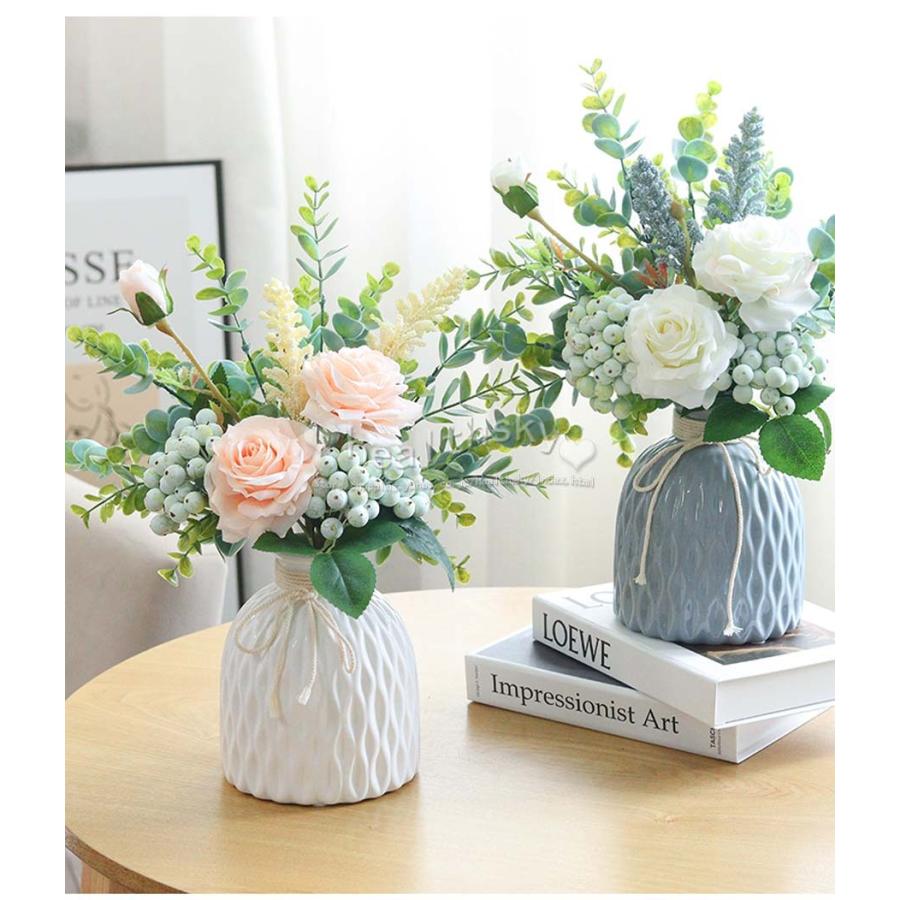 造花 絹花 ブーケ花束 アートフラワー インテリア造花 本物そっくり リアル きれい 可愛い フラワーアレンジ ソフト触感 枯れない花 庭園 キッチンプレゼント Jwijdf038 Health Sky 通販 Yahoo ショッピング