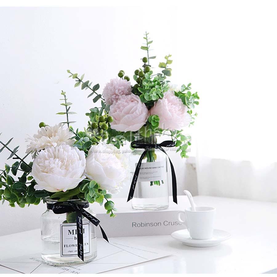 造花 北欧インテリア おしゃれ 花瓶付き アートフラワー 枯れない 飾り ホーム リビングルーム 庭園 キッチン ウェディング 撮影 美術館造花セットプレゼント Jwijdf063 Health Sky 通販 Yahoo ショッピング