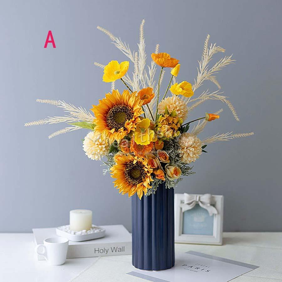 造花 インテリア ひまわり花瓶付き フラワーアレンジメント ブーケ パーツ 枯れない 飾りホーム リビングルーム プレゼント 引越し祝い 結婚祝い 退職祝い Jwijdf069 Health Sky 通販 Yahoo ショッピング