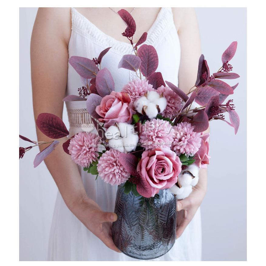 造花 インテリア ローズ花束 ブーケ 手作り 枯れない花 喫茶店 フラワー ウェディング 飾り プレゼント ギフト 美術館 ホーム 庭園 キッチン オフィス F ラナンキュラス ピンク 撮影 人工観葉植物 Sale 73 Off