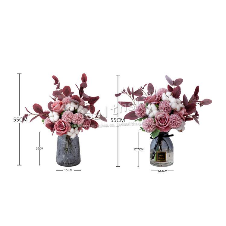 造花 北欧インテリア 花瓶付き アートフラワー 枯れない 飾り ホーム リビングルーム 庭園 キッチン 撮影客間食卓 美術館造花セット置物の飾り付け Jwijdf091 Health Sky 通販 Yahoo ショッピング