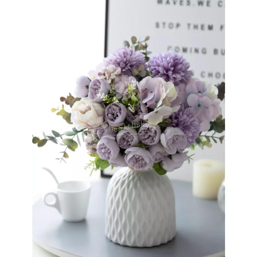 安いそれに目立つ 造花 北欧インテリア おしゃれ 花瓶付き アートフラワー 枯れない 飾り ホーム リビングルーム 庭園 キッチン ウェディング 撮影 美術館造花セットプレゼント