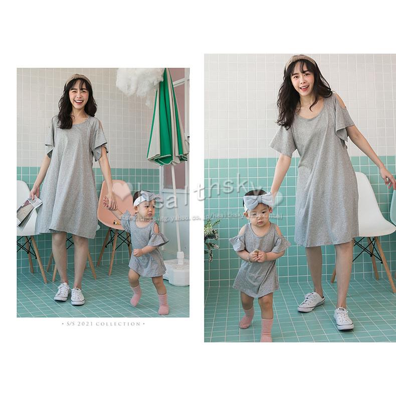 ママベビー服親子お揃い授乳服半袖2点セットファッション綿新生児夏用出産祝いマタニティ産前産後ウェア妊婦服夏出かけますワンピパジャマ かわいい