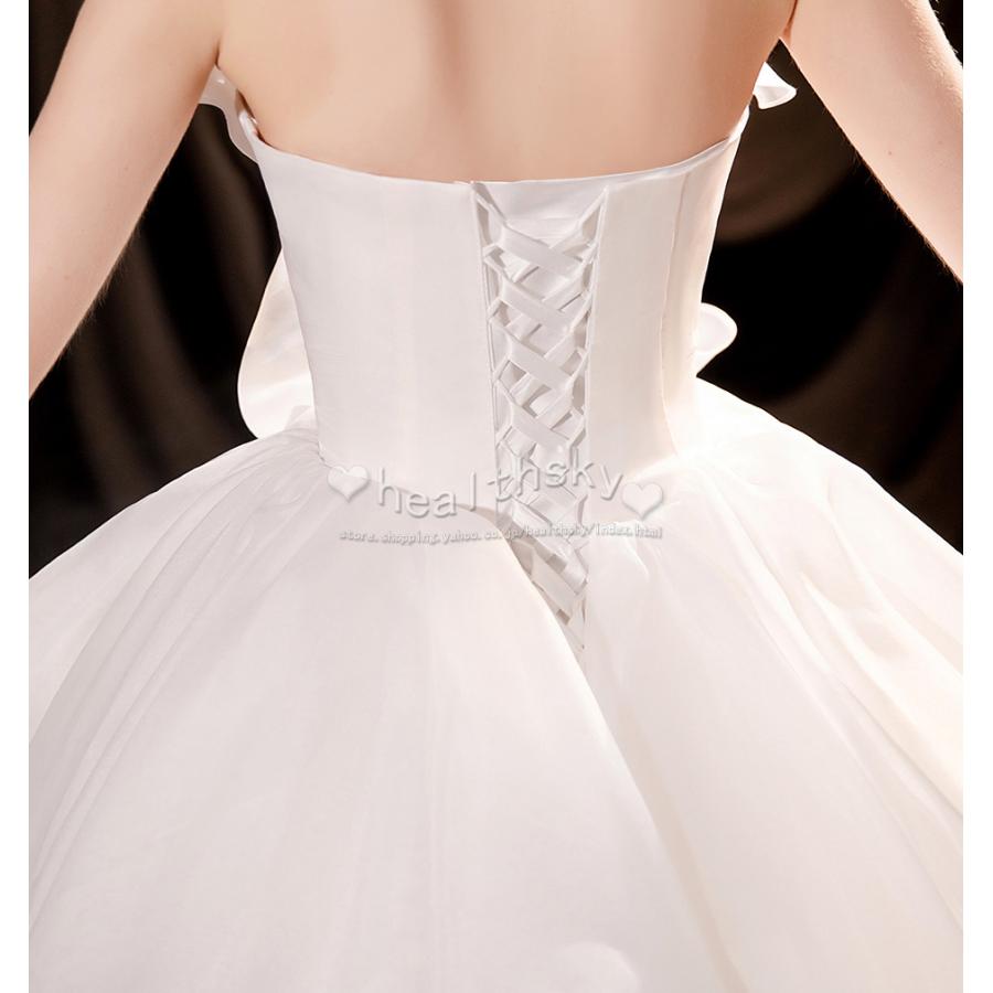 送料無料ウェディングドレス 結婚式 aラインドレス ホワイト 高級 